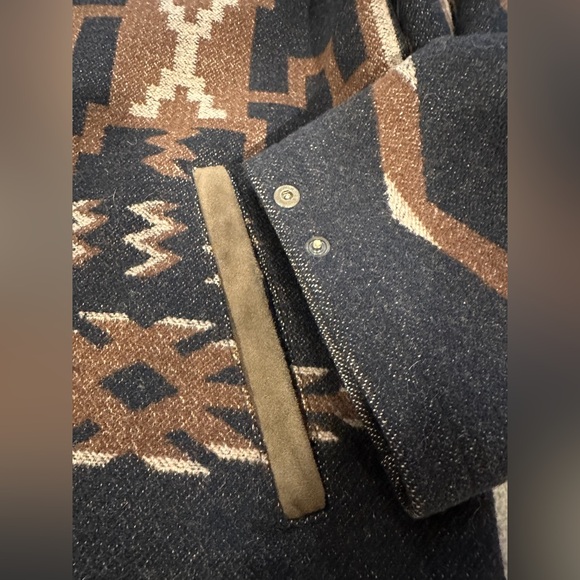 Pendleton  Vintage- Men's Black and Brown Geometric Jacket - Picture 6 of 15